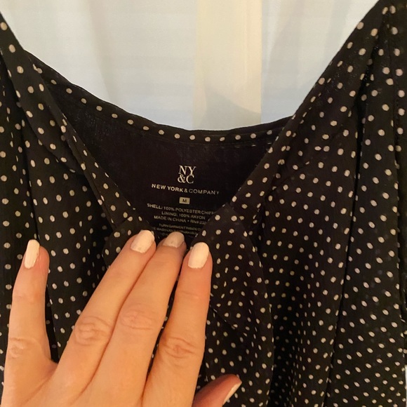 Cami NYC Polka Dot, Black & White.  size M. - Picture 2 of 4